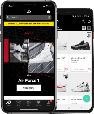l'application JD Sport, au coeur du partenariat avec Nike