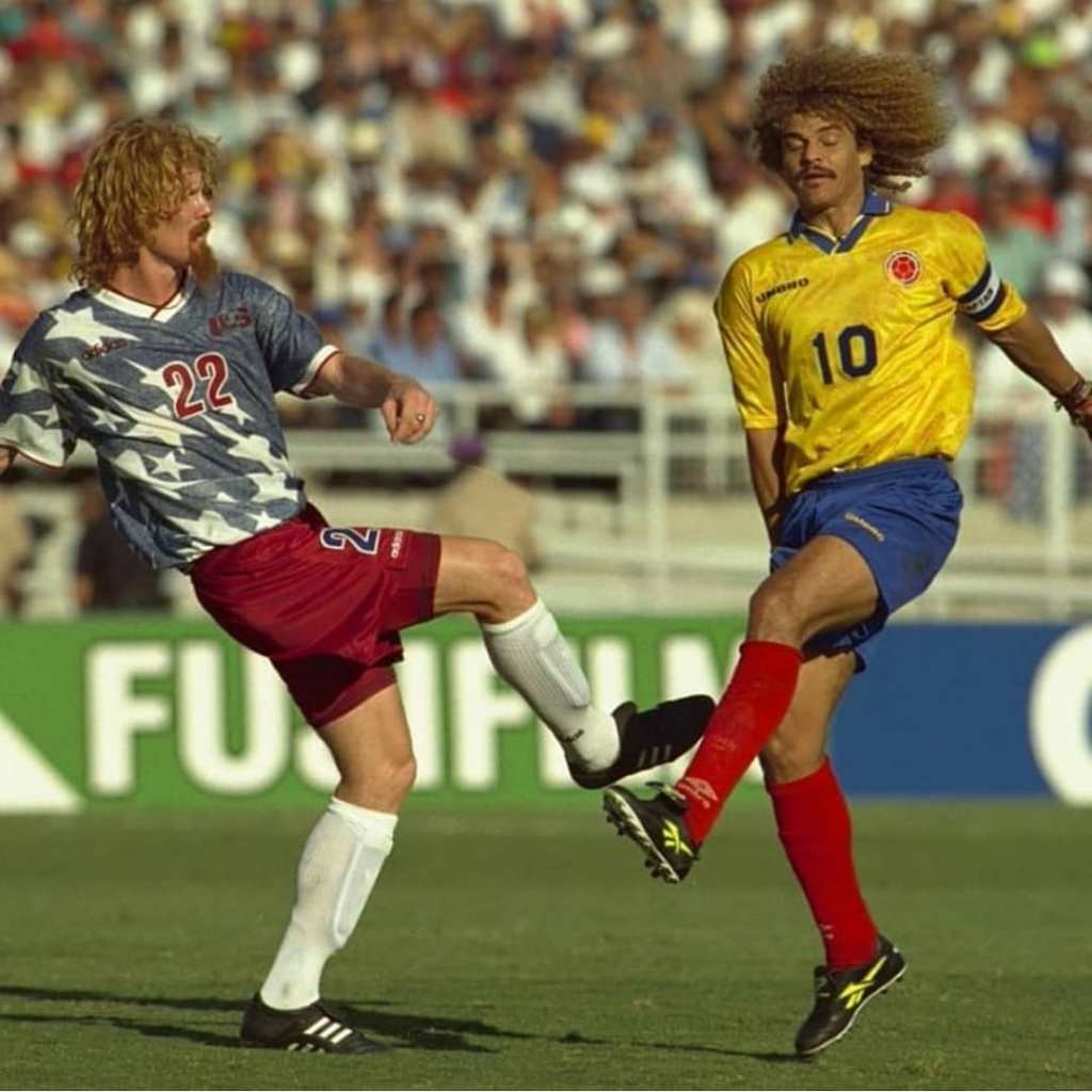 Carlos Valderrama lors du Mondial 94 aux USA