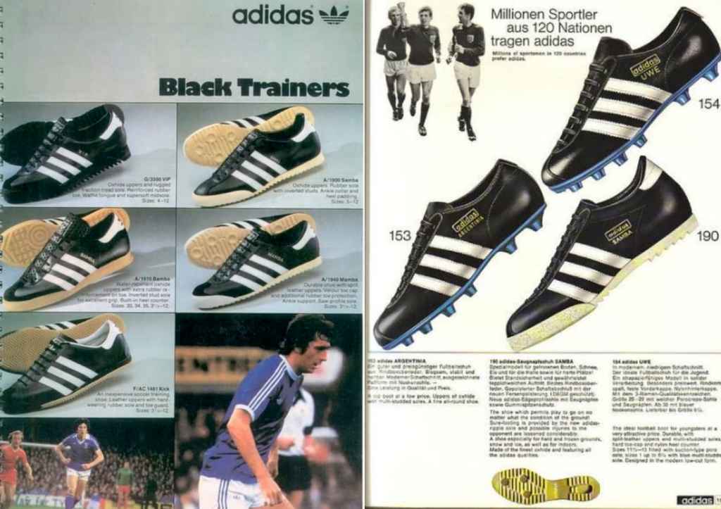 Publicité adidas pour les Samba et les kaiser