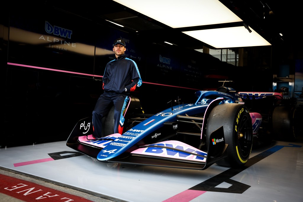 Pierre Gasly (FRA) Alpine F1 Team - Kappa. Alpine F1 Team Film Day, Thursday 13th July 2023, Silverstone, England.