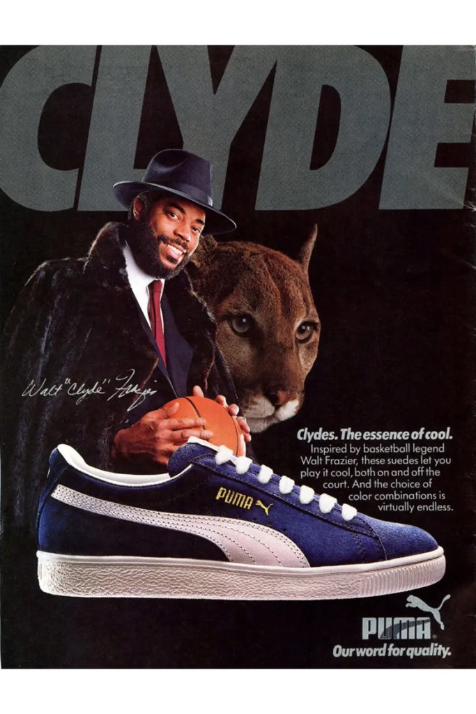 La publicité pour la Puma Clyde