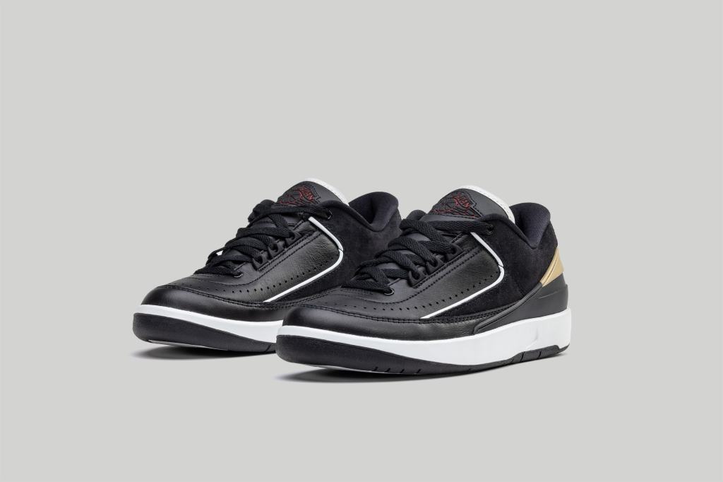 les jordan II low noir et or