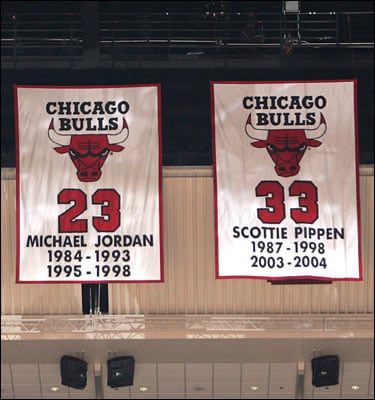 Les rafters des Bulls de Chicago