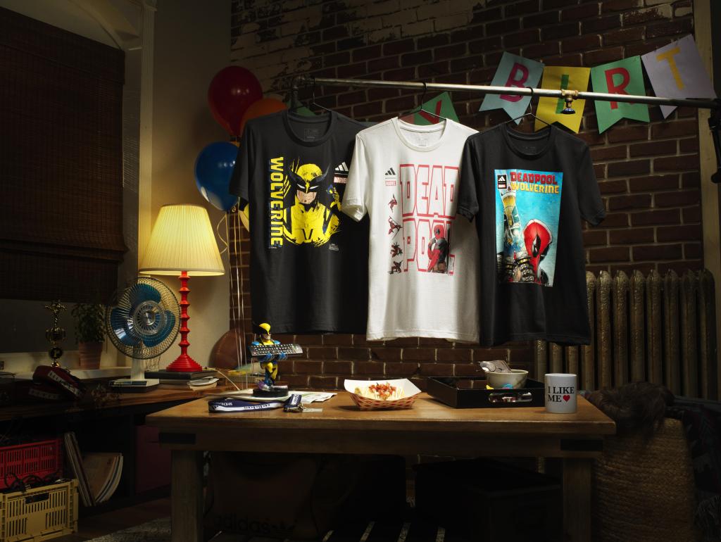 les tshirt adidas wolverine deadpool