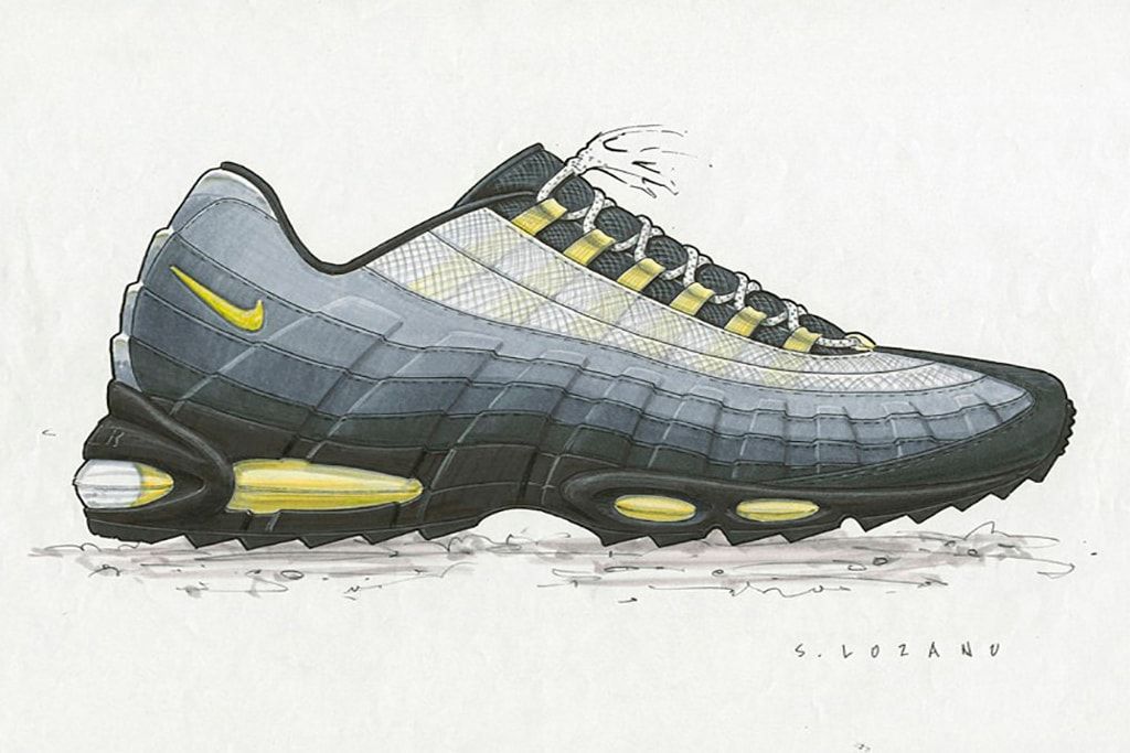 Les premiers croquis des Air Max 95