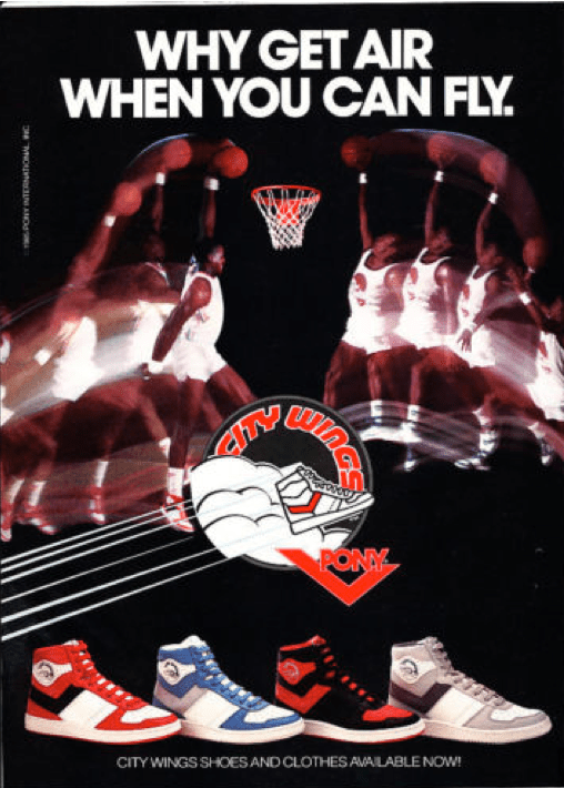 Une publicité Pony qui faisait face à Jordan