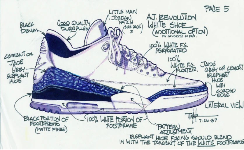 design de la air jordan 3