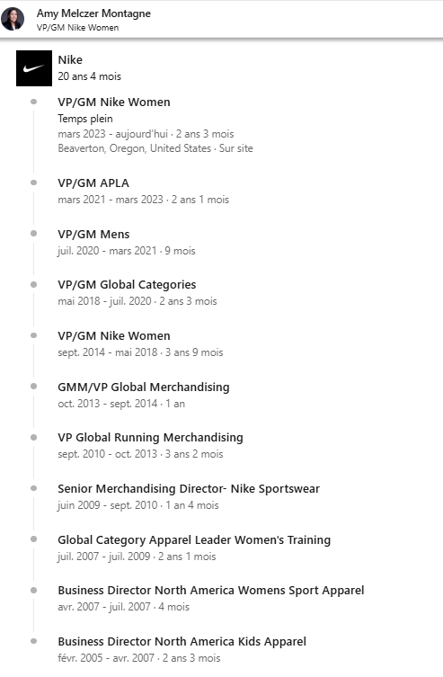 le cv de Amy Melczer Montagne