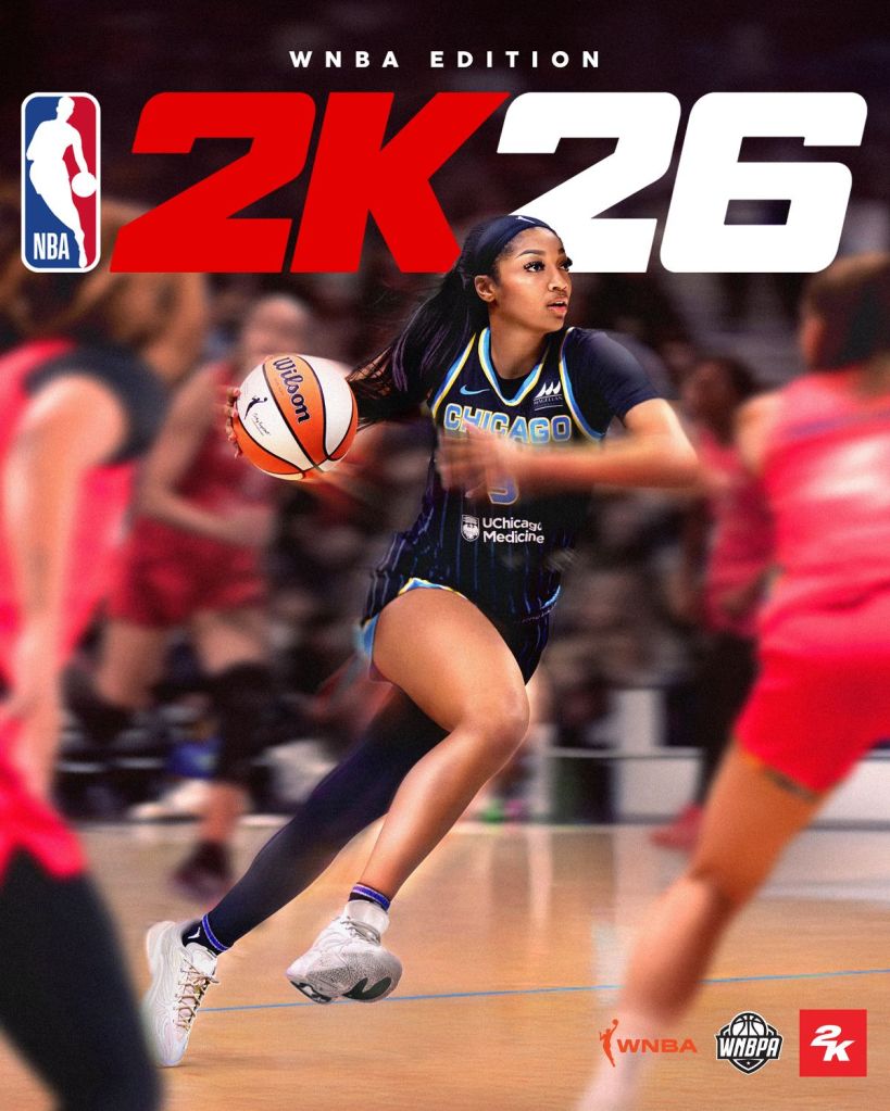 Angel Reese en couverture de NBA2k 26