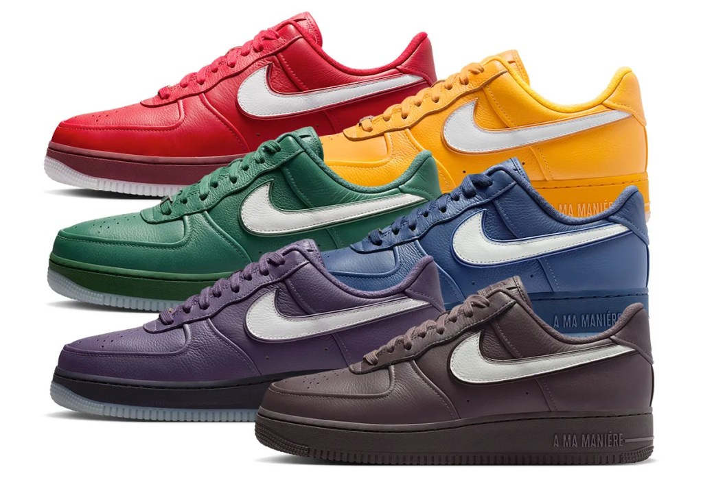 Les six coloris de la collab Nike X A ma manière sur les Air Force 1