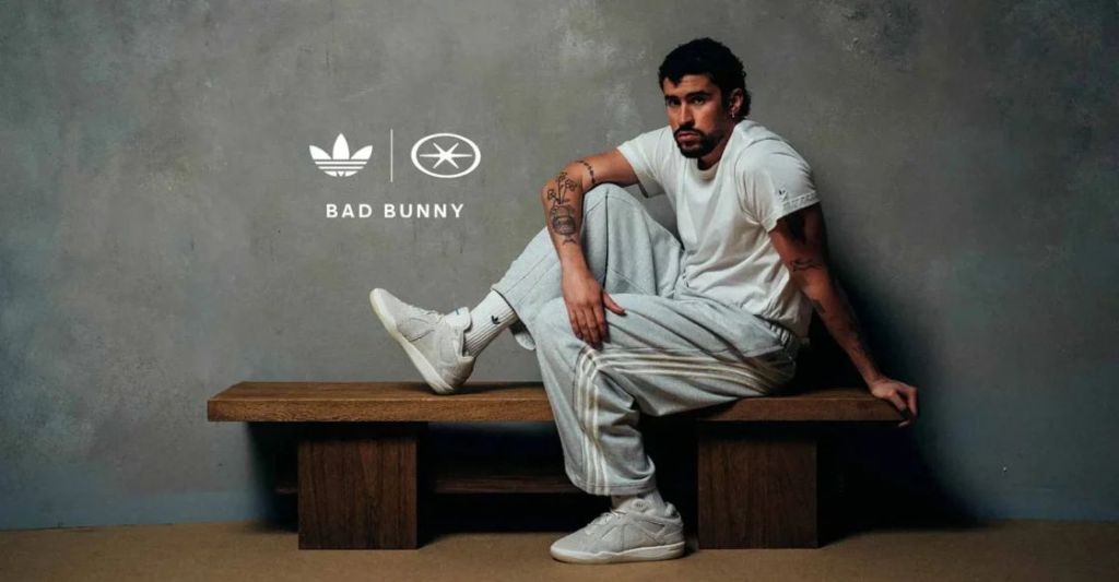 Bad Bunny et ses adidas Bad Bo 1.0 Resilience