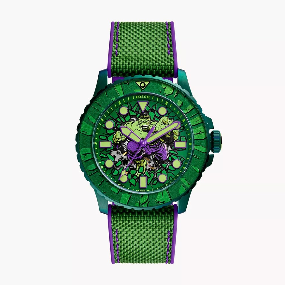L amontre Fossil X Marvel Incredible Hulk