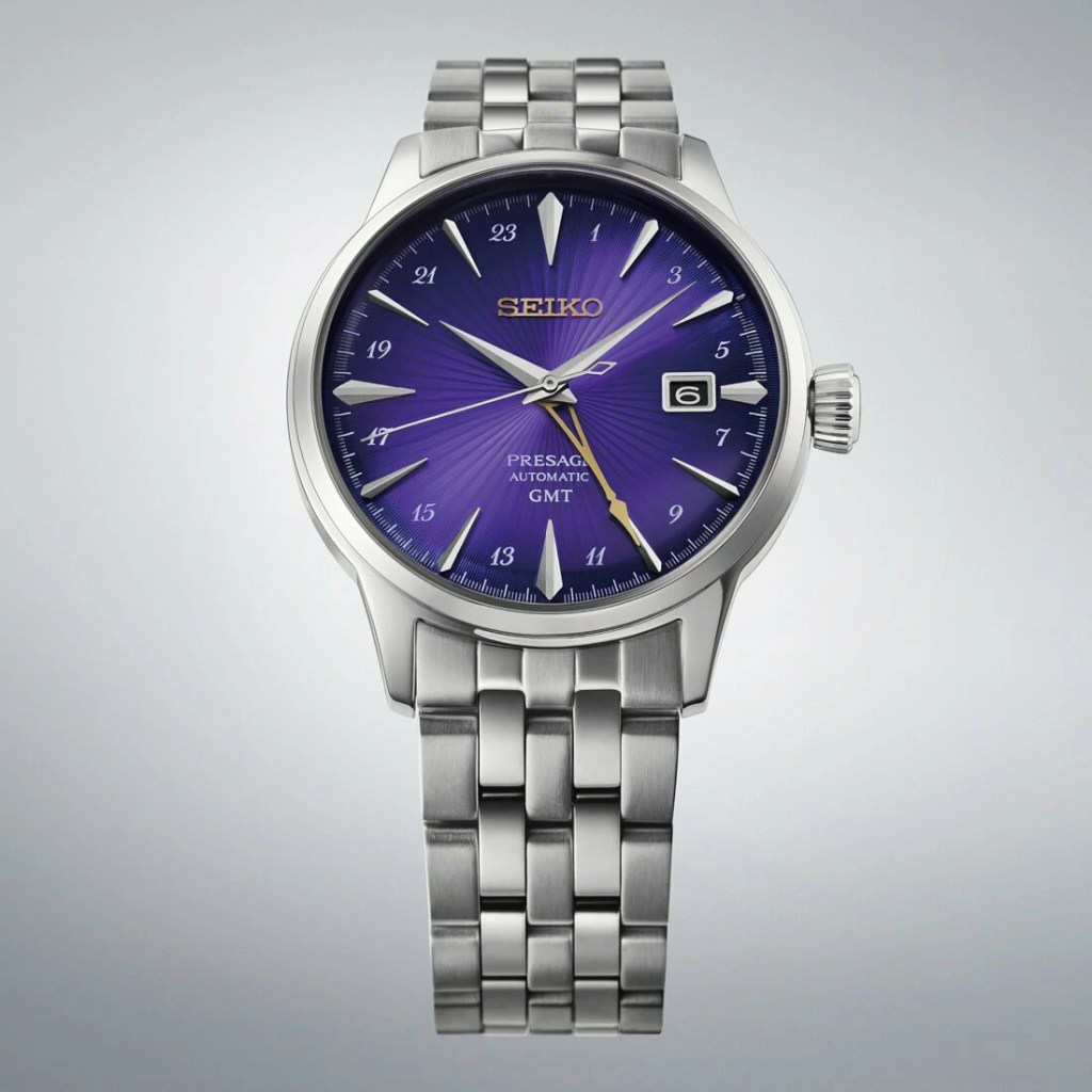 Montre Seiko Presage Cocktail GMT Edo Murasaki Édition Limitée 145ème anniversaire HCB006J1